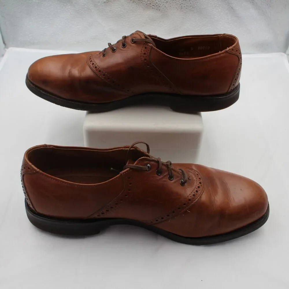 Allen Edmonds Size 10D Saddle Oxford Brogue Dress Shoes Brown Leather 20709